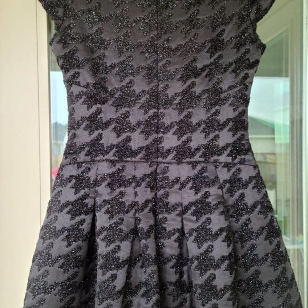 Ted Baker 'Caley' Sparkle‎ Jacquard Houndstooth Fit & Flare Dress - Picture 8 of 9